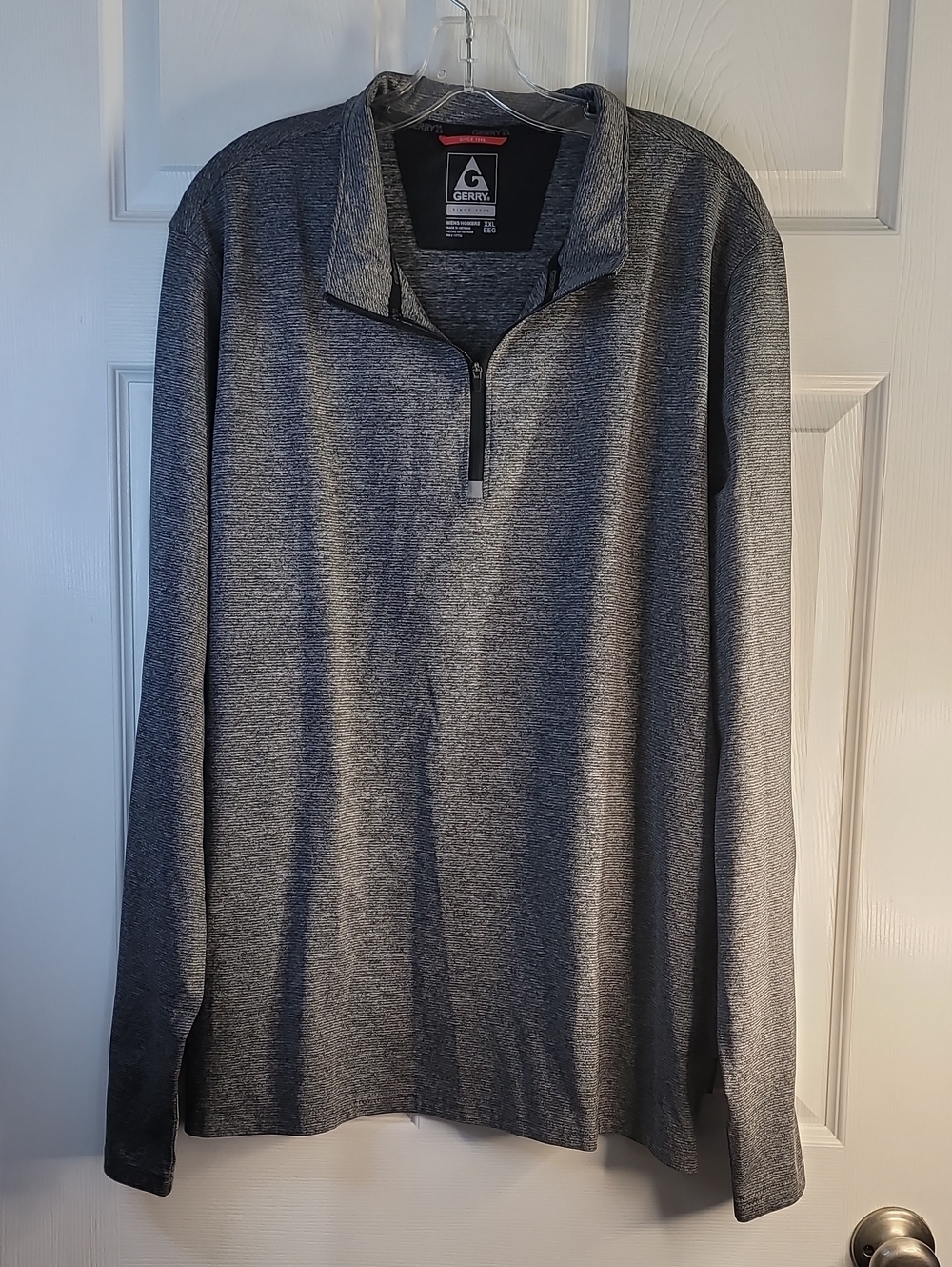 GERRY Quarter-Zip Pullover in a Heather Gray.